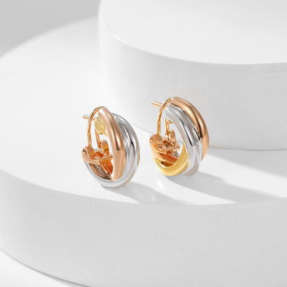 [Noble Aura jewelry]TRINITY ON DIAMOND CLASSIC EARRINGS