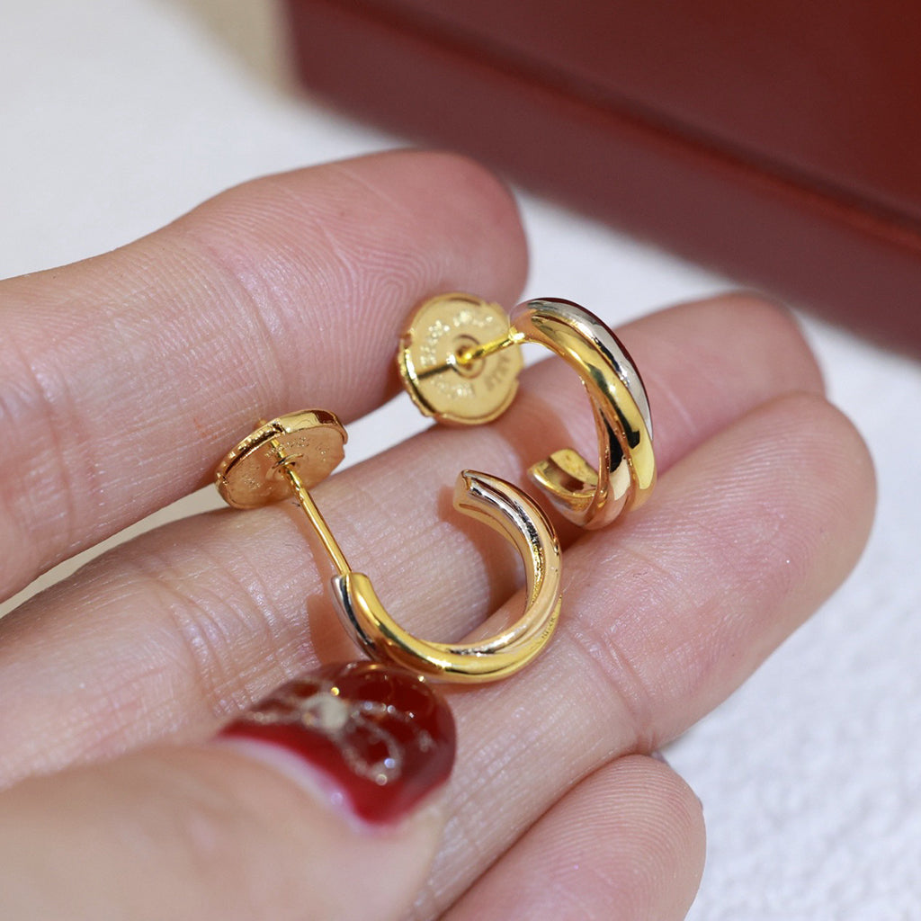 [Noble Aura jewelry]TRINITY ON DIAMOND MINI EARRINGS