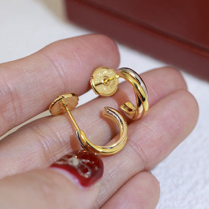 [Noble Aura jewelry]TRINITY ON DIAMOND MINI EARRINGS