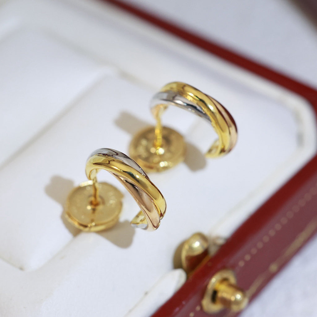 [Noble Aura jewelry]TRINITY ON DIAMOND MINI EARRINGS