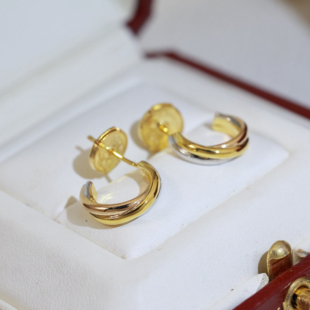[Noble Aura jewelry]TRINITY ON DIAMOND MINI EARRINGS