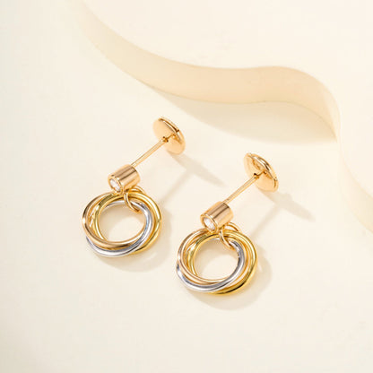 [Noble Aura jewelry]TRINITY ON DIAMOND  EARRINGS