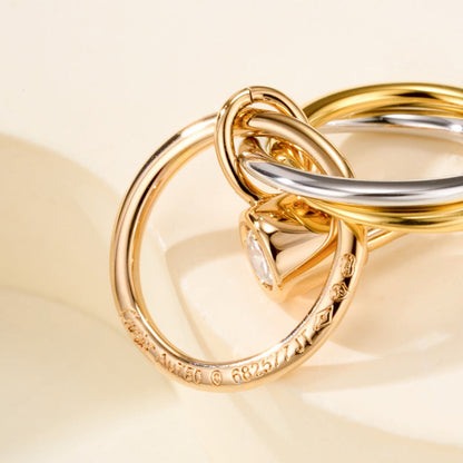 [Noble Aura jewelry]TRINITY ON DIAMOND  EARRINGS
