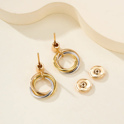 [Noble Aura jewelry]TRINITY ON DIAMOND  EARRINGS