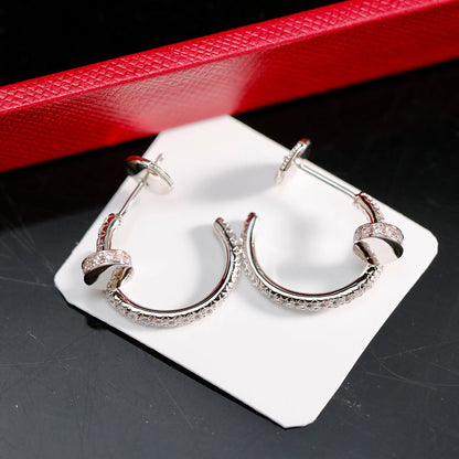 [Noble Aura jewelry]JUSTE FULL DIAMOND SMALL EARRINGS