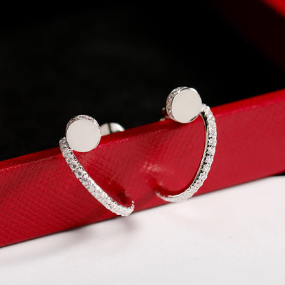 [Noble Aura jewelry]JUSTE FULL DIAMOND SMALL EARRINGS