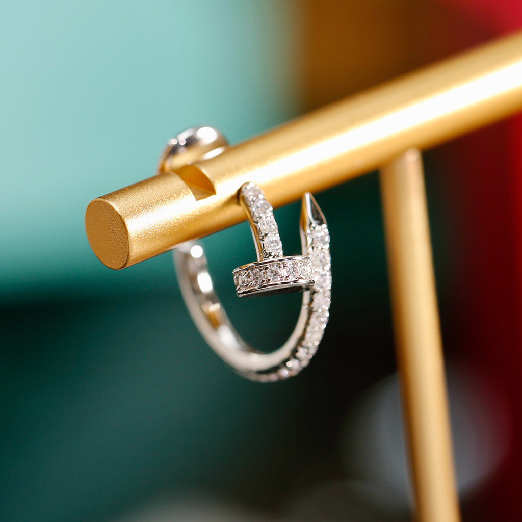 [Noble Aura jewelry]JUSTE FULL DIAMOND SMALL EARRINGS