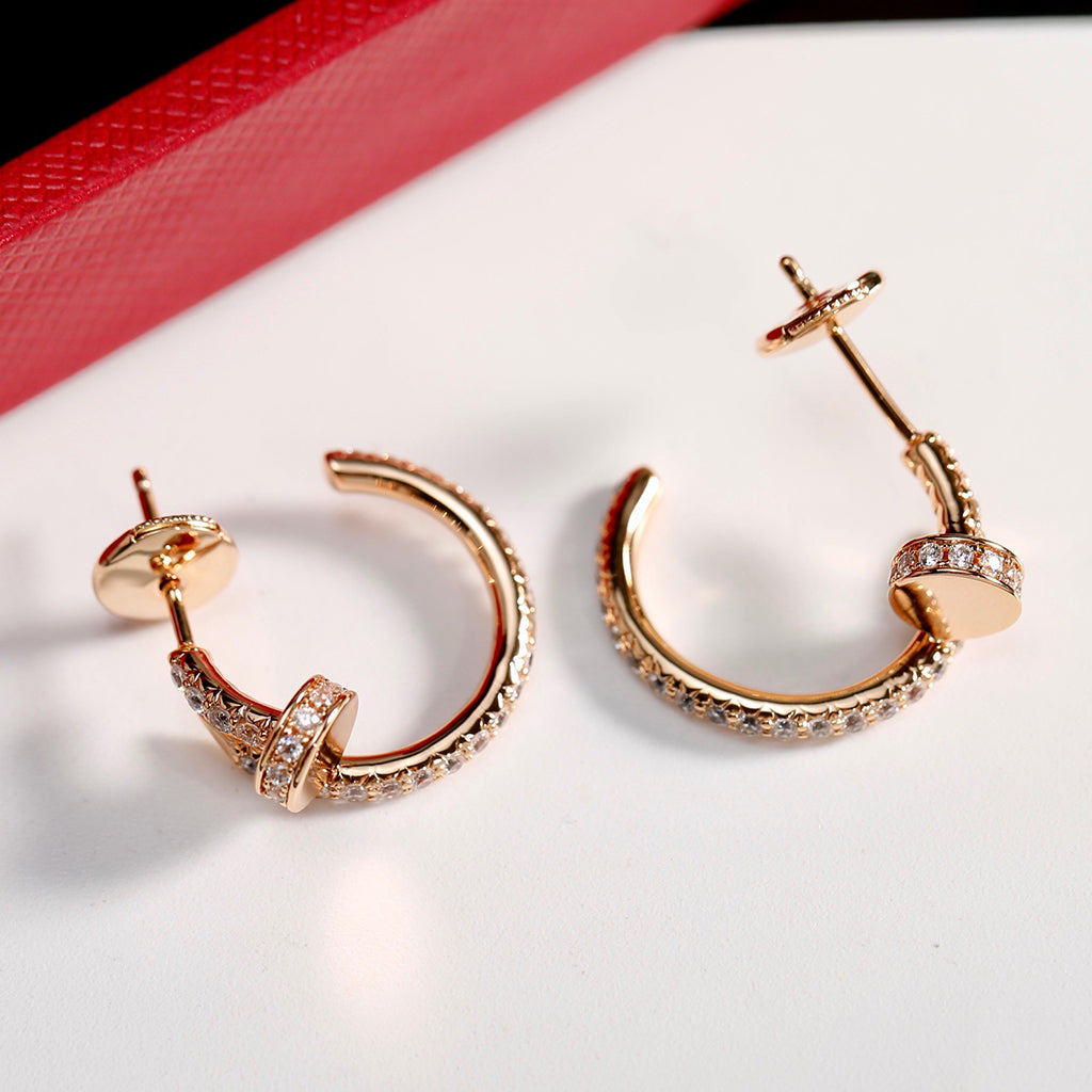 [Noble Aura jewelry]JUSTE FULL DIAMOND SMALL EARRINGS
