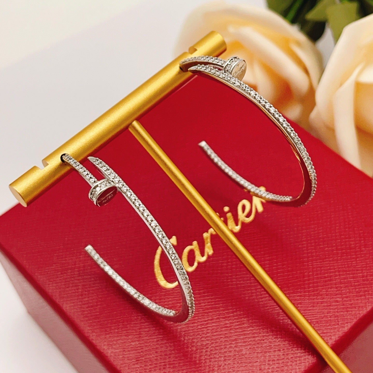 [Noble Aura jewelry]JUSTE FULL DIAMOND LARGE EARRINGS