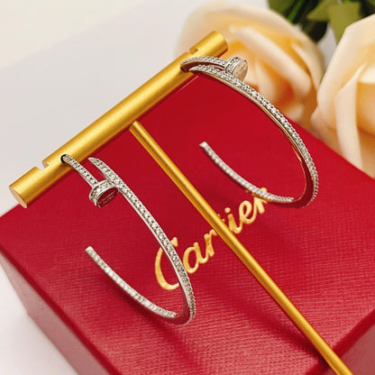 [Noble Aura jewelry]JUSTE FULL DIAMOND LARGE EARRINGS