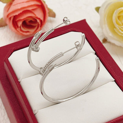 [Noble Aura jewelry]JUSTE HALF DIAMOND LARGE EARRINGS