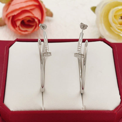 [Noble Aura jewelry]JUSTE HALF DIAMOND LARGE EARRINGS