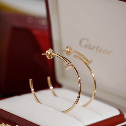 [Noble Aura jewelry]JUSTE HALF DIAMOND LARGE EARRINGS