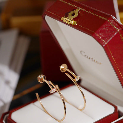 [Noble Aura jewelry]JUSTE HALF DIAMOND LARGE EARRINGS