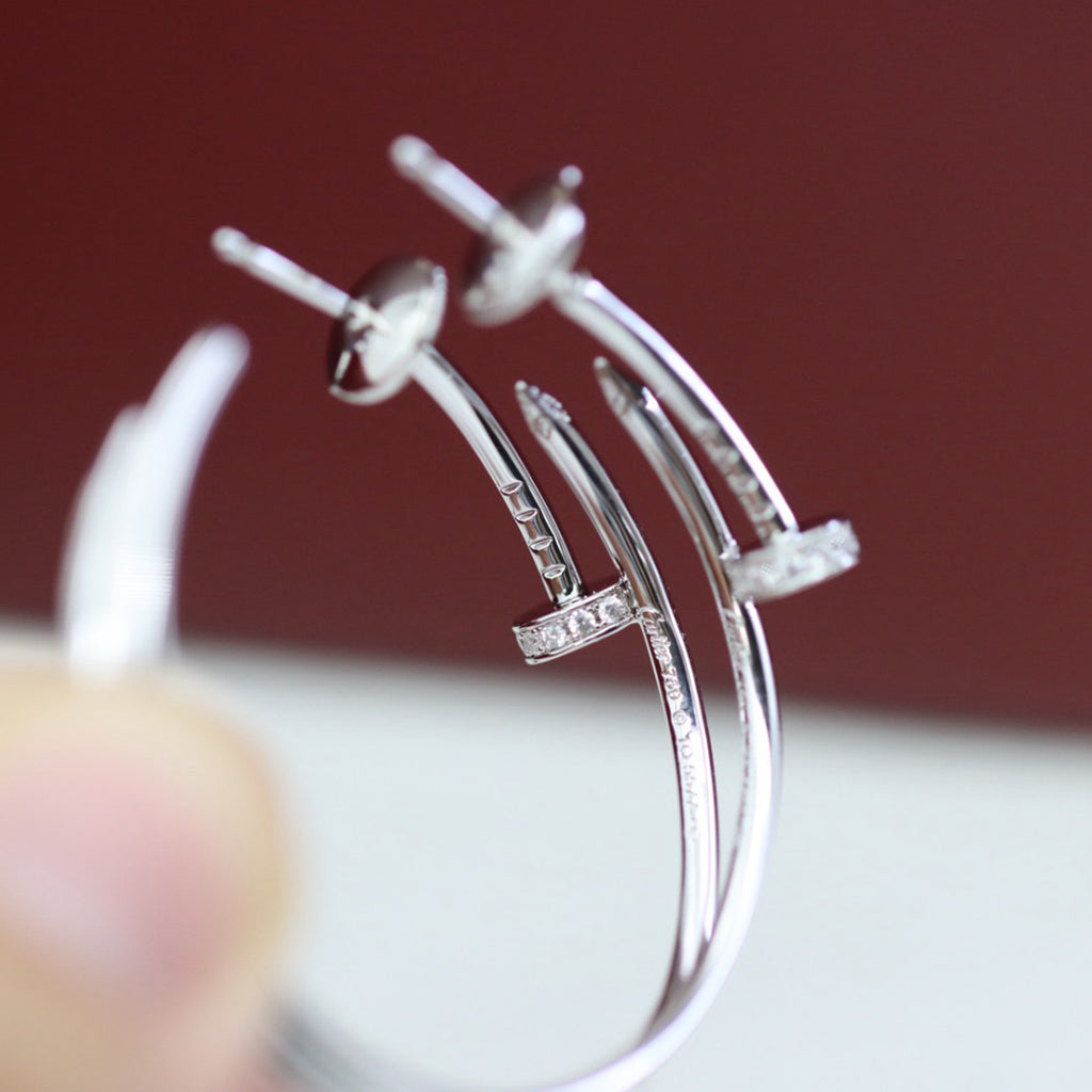 [Noble Aura jewelry]JUSTE HALF DIAMOND LARGE EARRINGS