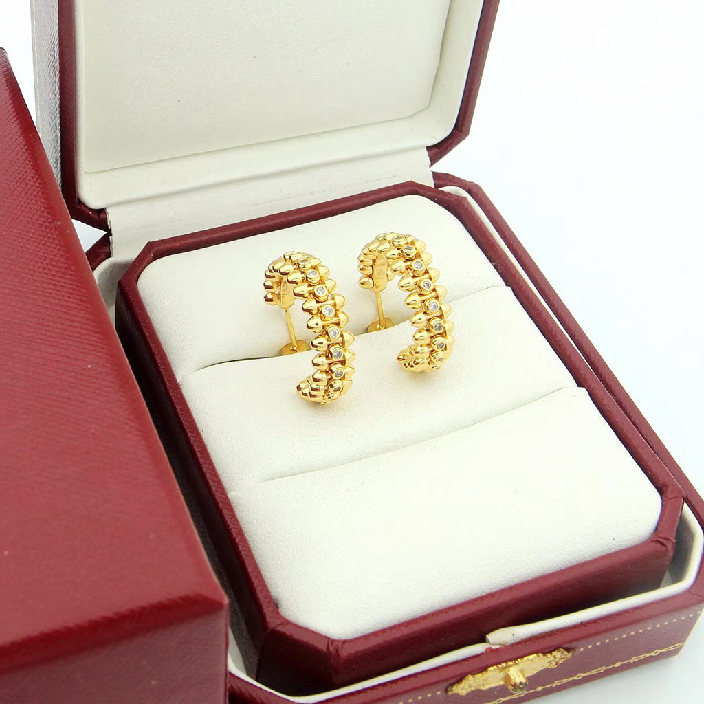 [Noble Aura jewelry]CLASH FULL DIAMOND MEDIUM EARRINGS