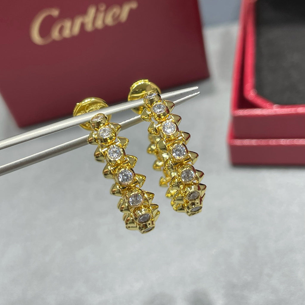 [Noble Aura jewelry]CLASH FULL DIAMOND MEDIUM EARRINGS