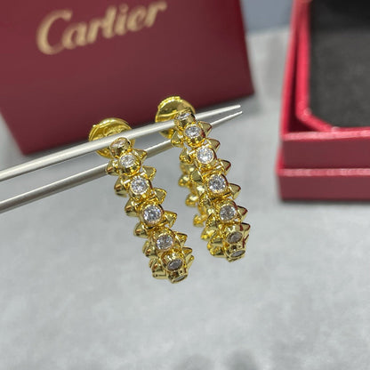 [Noble Aura jewelry]CLASH FULL DIAMOND MEDIUM EARRINGS