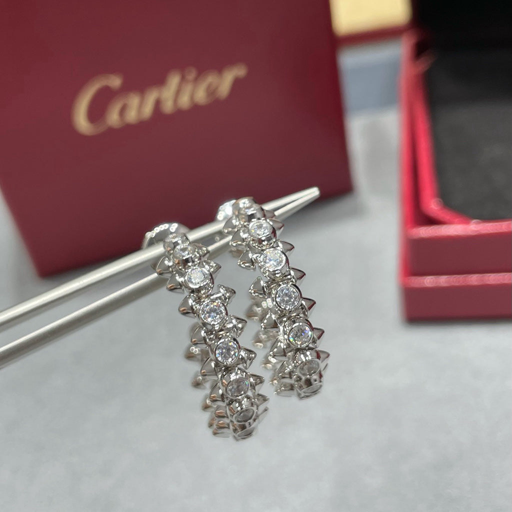 [Noble Aura jewelry]CLASH FULL DIAMOND MEDIUM EARRINGS