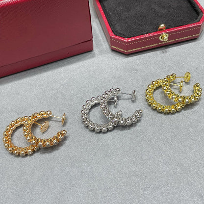 [Noble Aura jewelry]CLASH FULL DIAMOND MEDIUM EARRINGS