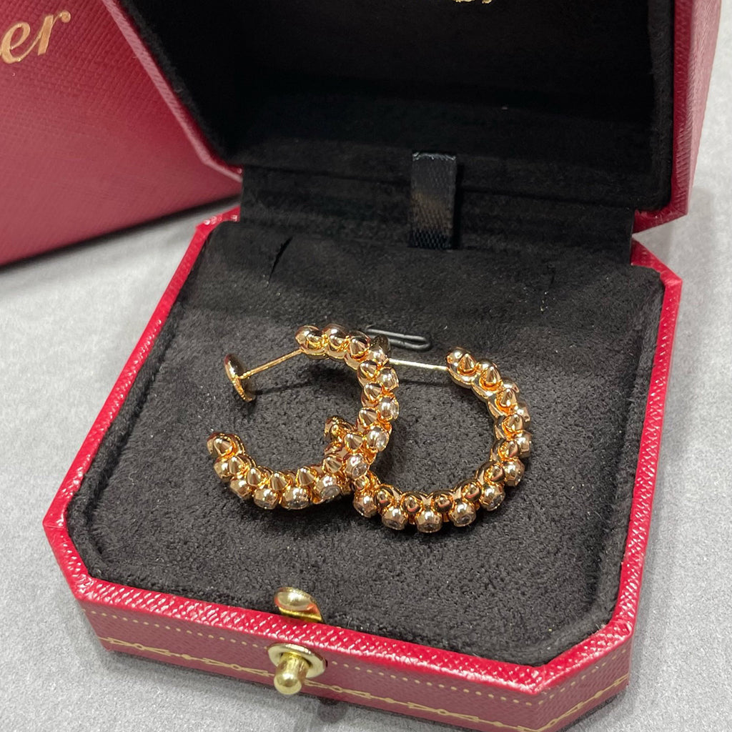 [Noble Aura jewelry]CLASH FULL DIAMOND MEDIUM EARRINGS
