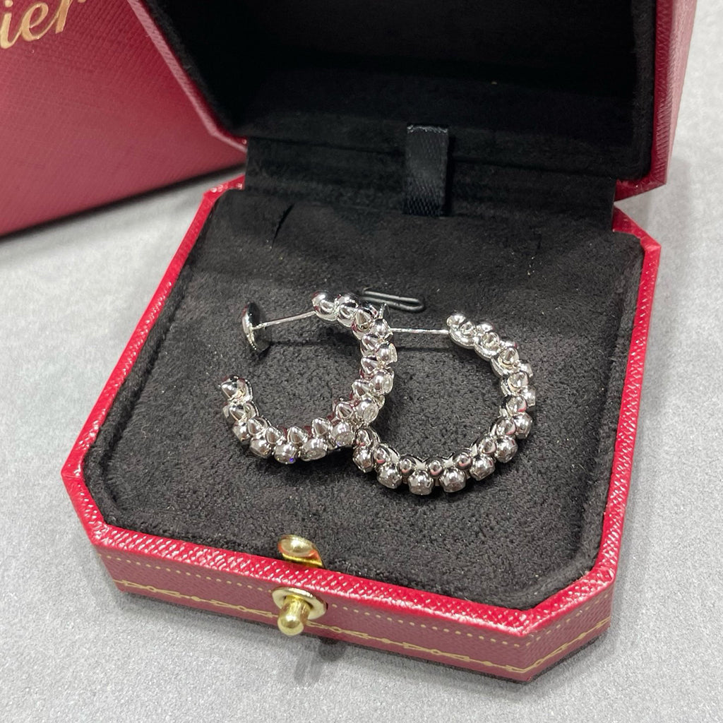 [Noble Aura jewelry]CLASH FULL DIAMOND MEDIUM EARRINGS