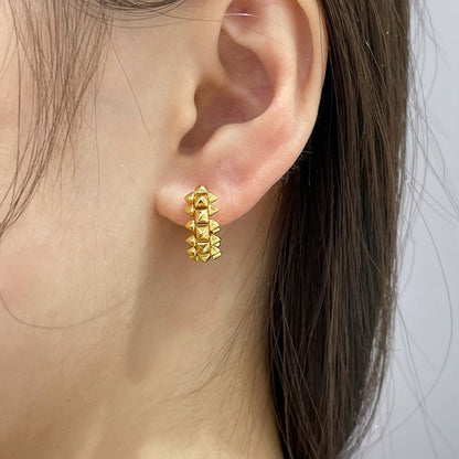 [Noble Aura jewelry]CLASH MINI HOOP EARRINGS