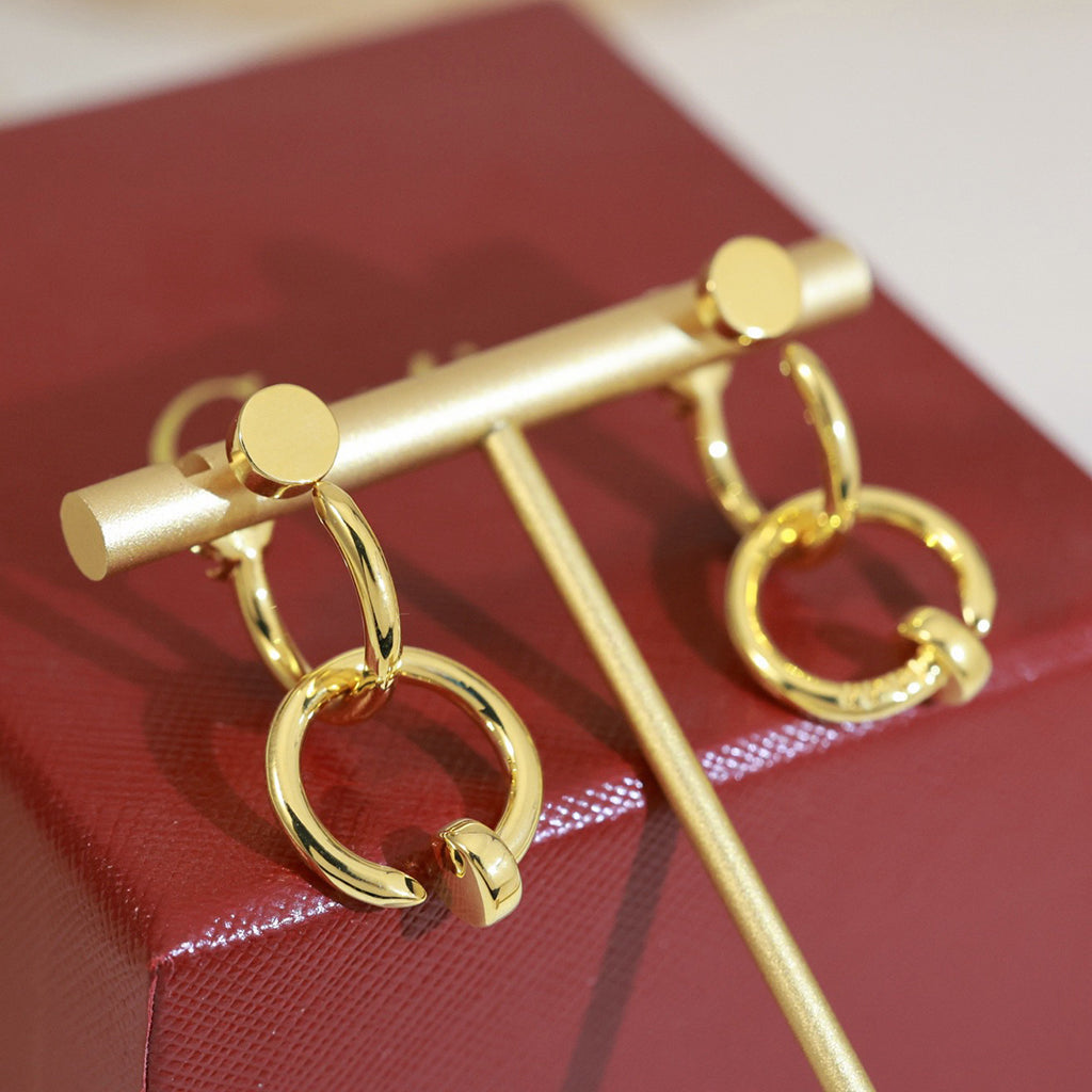 [Noble Aura jewelry]JUSTE NO DIAMOND DOUBLE EARRINGS