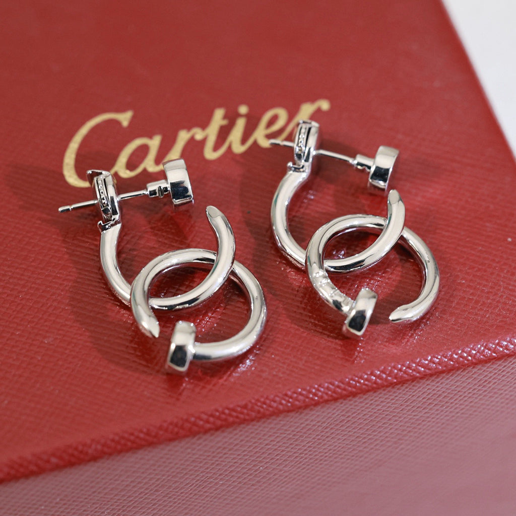 [Noble Aura jewelry]JUSTE NO DIAMOND DOUBLE EARRINGS