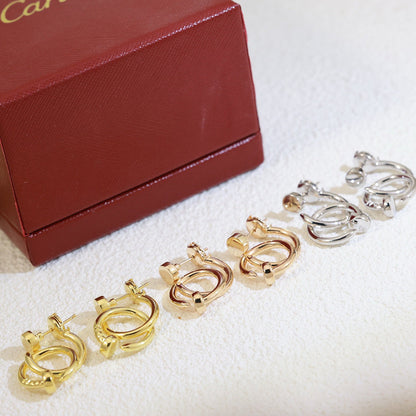[Noble Aura jewelry]JUSTE NO DIAMOND DOUBLE EARRINGS