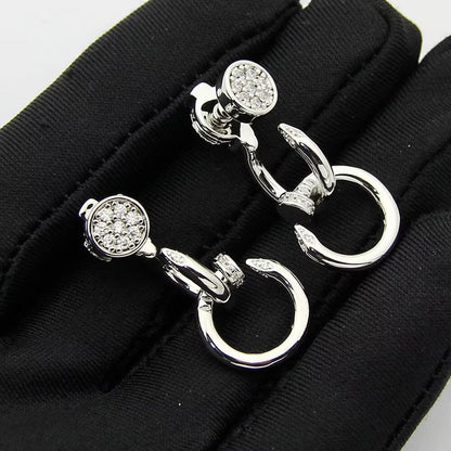[Noble Aura jewelry]JUSTE HALF DIAMOND DOUBLE EARRINGS