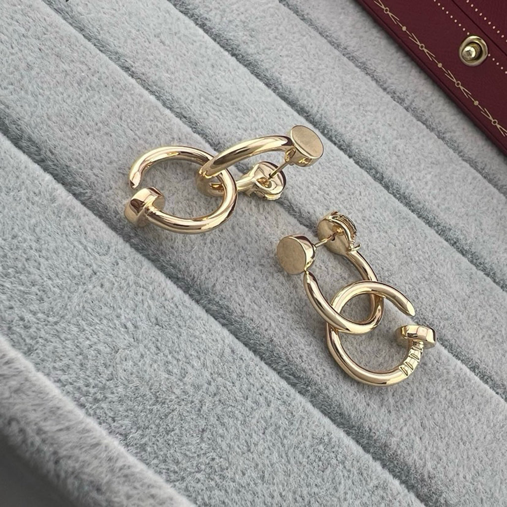 [Noble Aura jewelry]JUSTE NO DIAMOND DOUBLE EARRINGS
