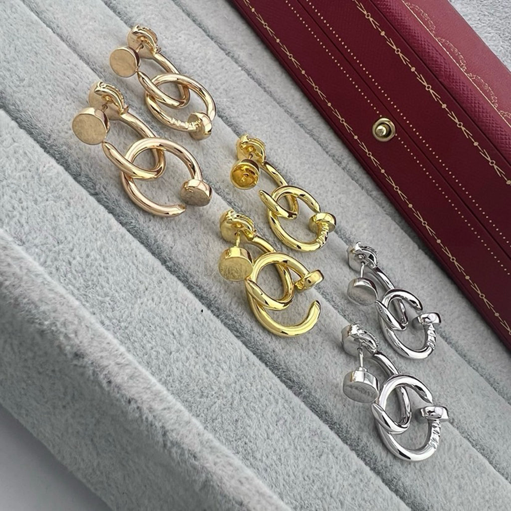 [Noble Aura jewelry]JUSTE NO DIAMOND DOUBLE EARRINGS