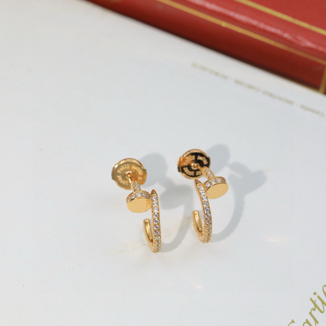 [Noble Aura jewelry]JUSTE FULL DIAMOND DOUBLE EARRINGS