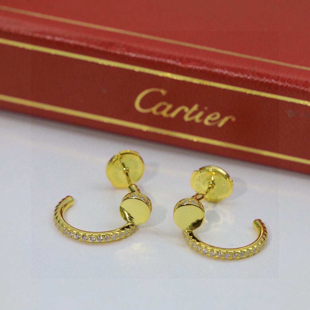 [Noble Aura jewelry]JUSTE FULL DIAMOND DOUBLE EARRINGS