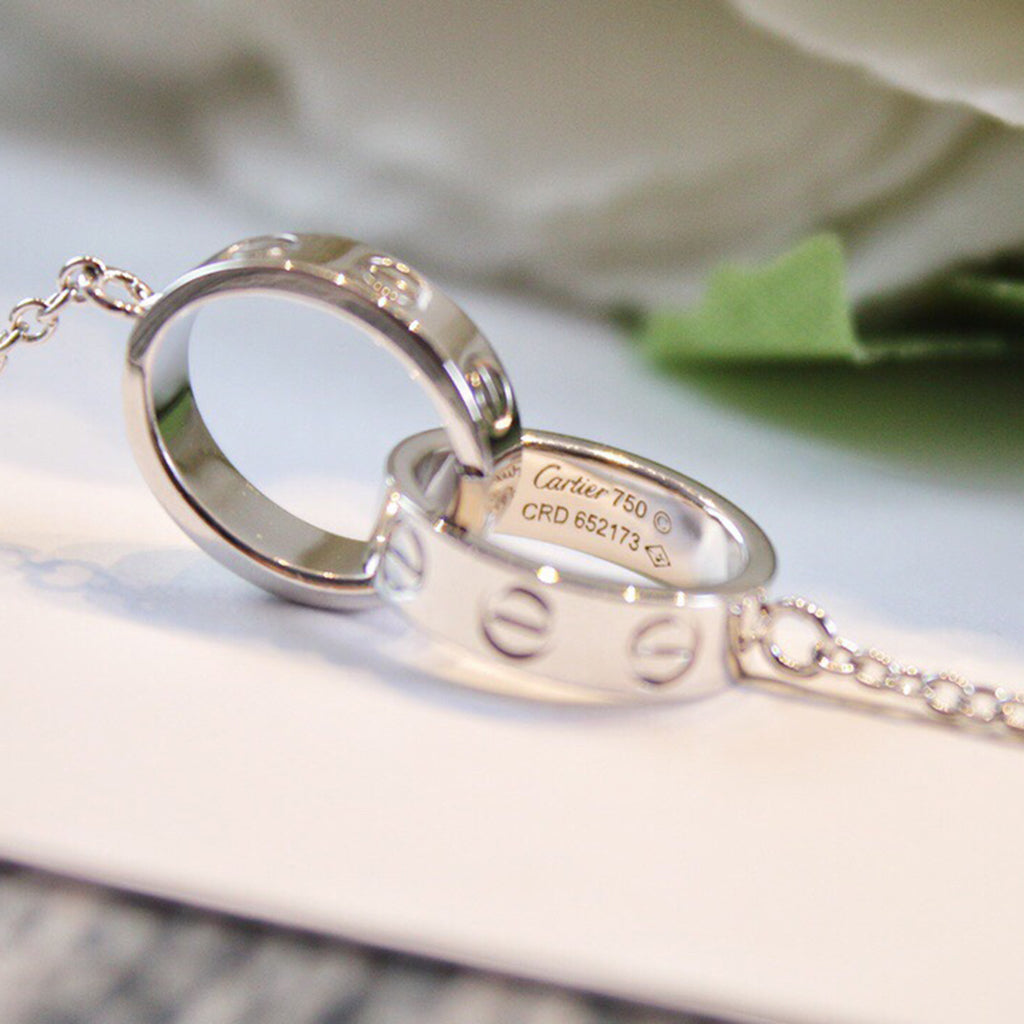 [Noble Aura jewelry]LOVE DOUBLE RING NECKLACE