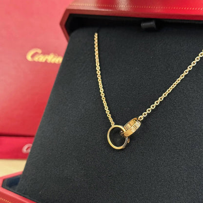 [Noble Aura jewelry]LOVE DOUBLE RING NECKLACE