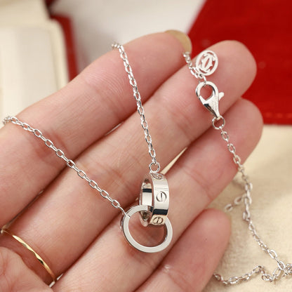 [Noble Aura jewelry]LOVE DOUBLE RING NECKLACE