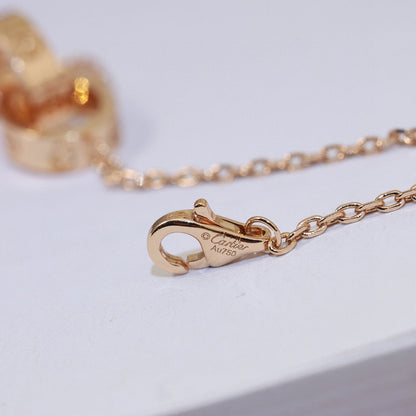 [Noble Aura jewelry]LOVE DOUBLE RING NECKLACE