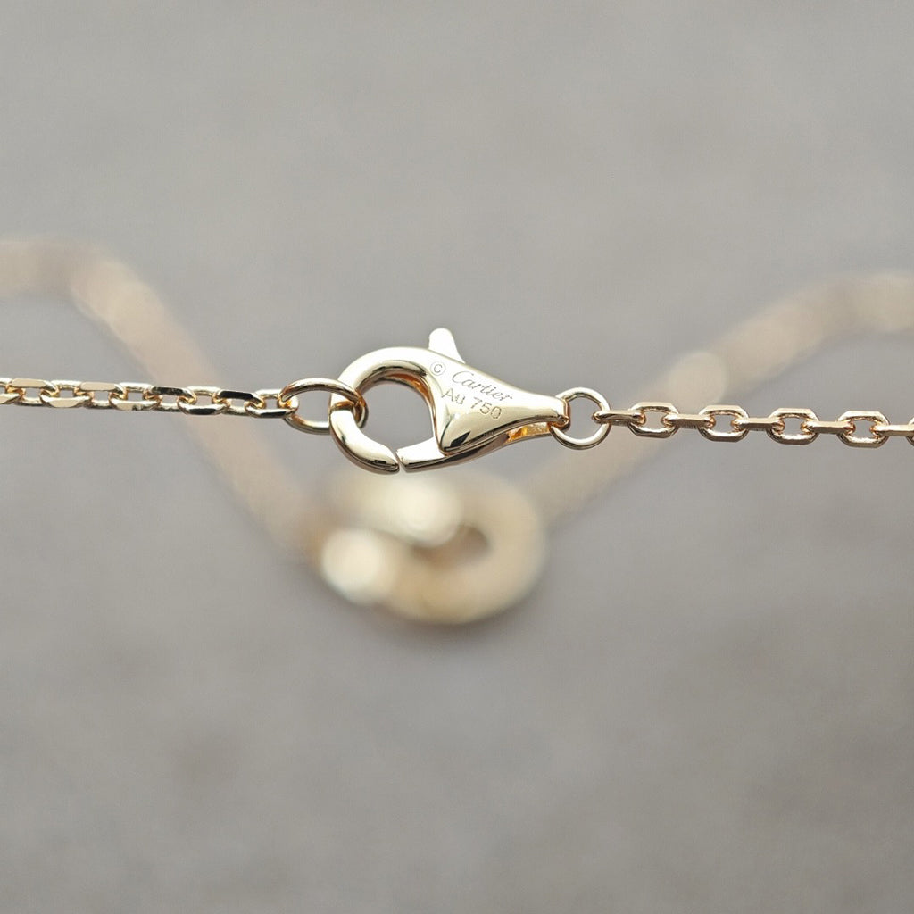 [Noble Aura jewelry]LOVE DOUBLE RING HALF DIAMOND NECKLACE