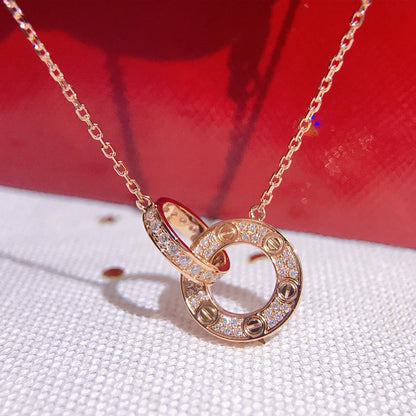 [Noble Aura jewelry]LOVE  FULL DIAMOND PENDANT NECKLACE