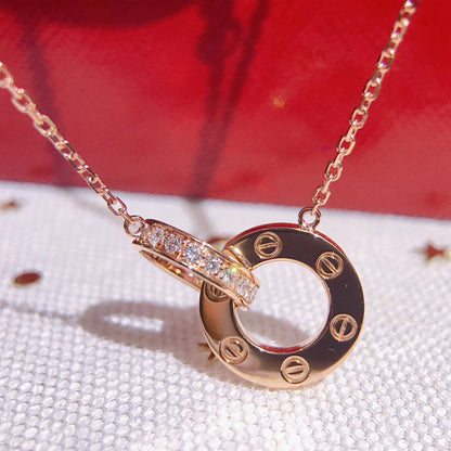 [Noble Aura jewelry]LOVE  FULL DIAMOND PENDANT NECKLACE