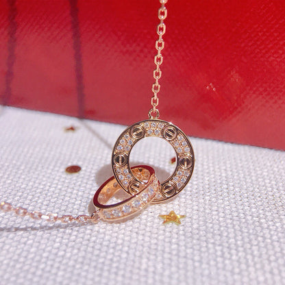 [Noble Aura jewelry]LOVE  FULL DIAMOND PENDANT NECKLACE