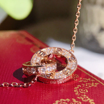 [Noble Aura jewelry]LOVE  FULL DIAMOND PENDANT NECKLACE
