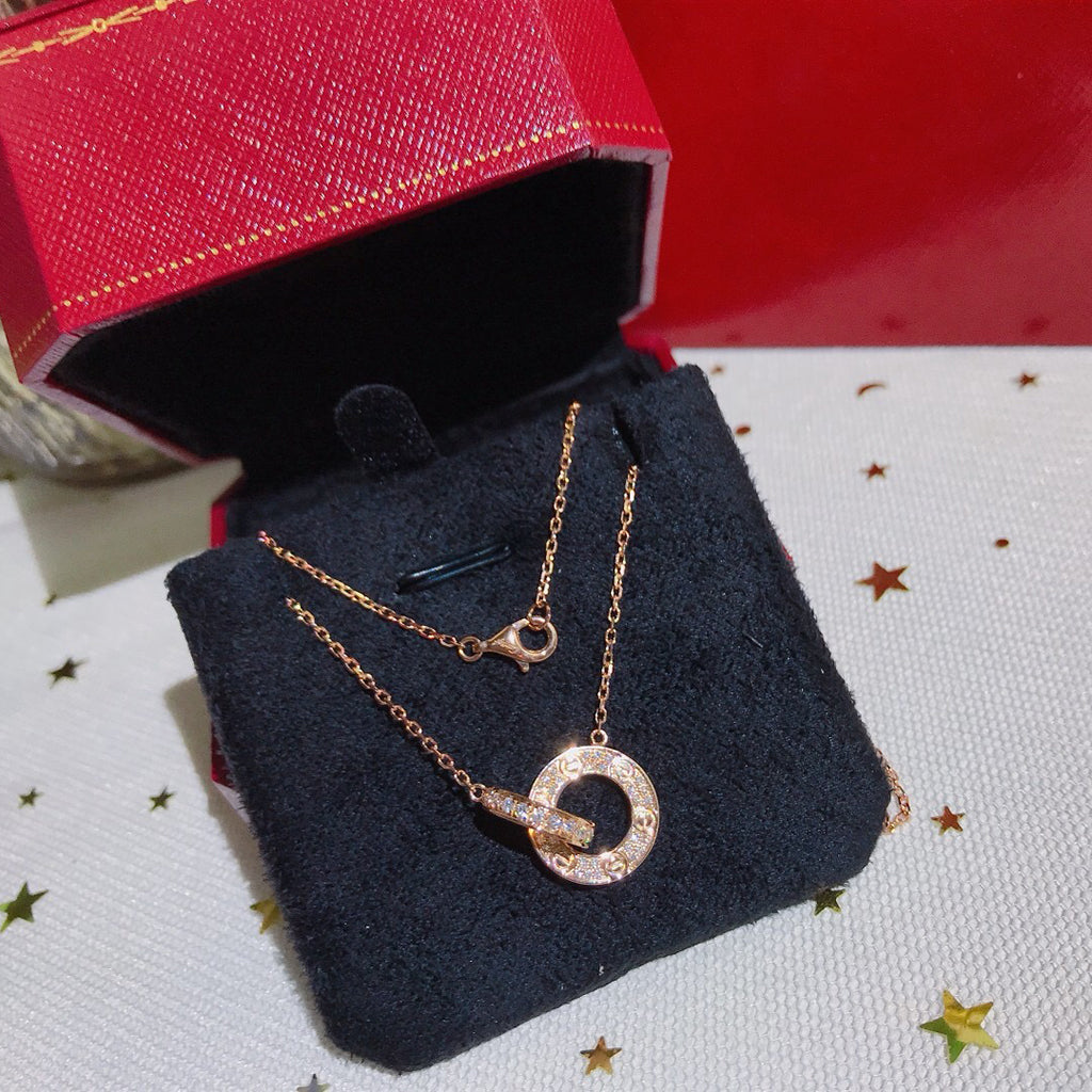[Noble Aura jewelry]LOVE  FULL DIAMOND PENDANT NECKLACE