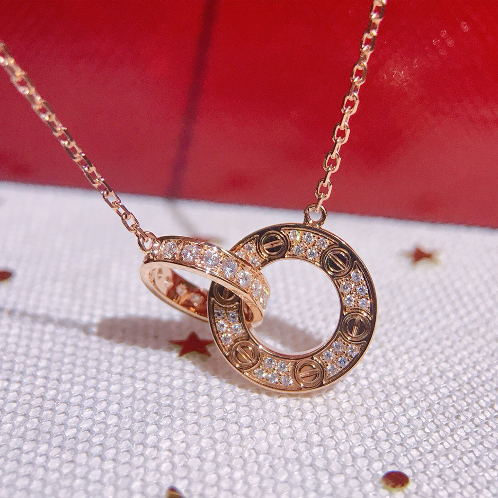 [Noble Aura jewelry]LOVE  FULL DIAMOND PENDANT NECKLACE