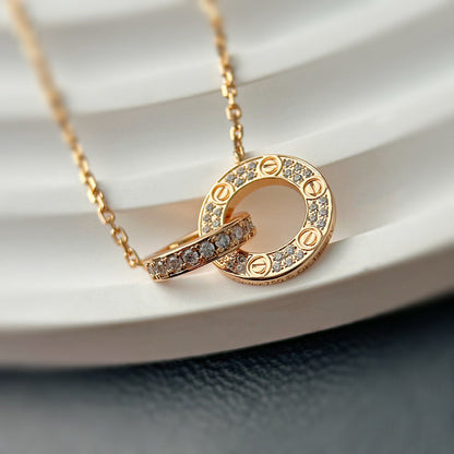 [Noble Aura jewelry]LOVE  FULL DIAMOND PENDANT NECKLACE