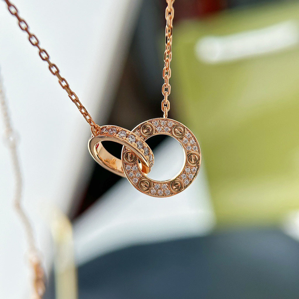 [Noble Aura jewelry]LOVE  FULL DIAMOND PENDANT NECKLACE