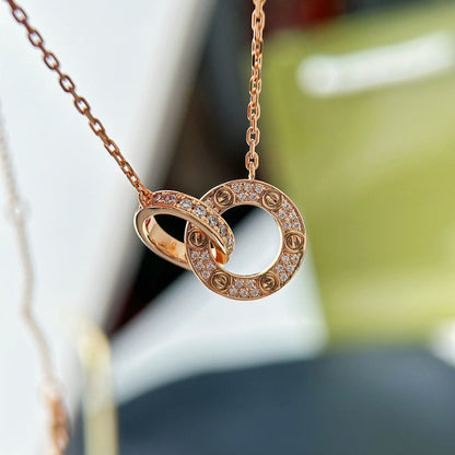[Noble Aura jewelry]LOVE  FULL DIAMOND PENDANT NECKLACE