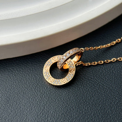 [Noble Aura jewelry]LOVE  FULL DIAMOND PENDANT NECKLACE